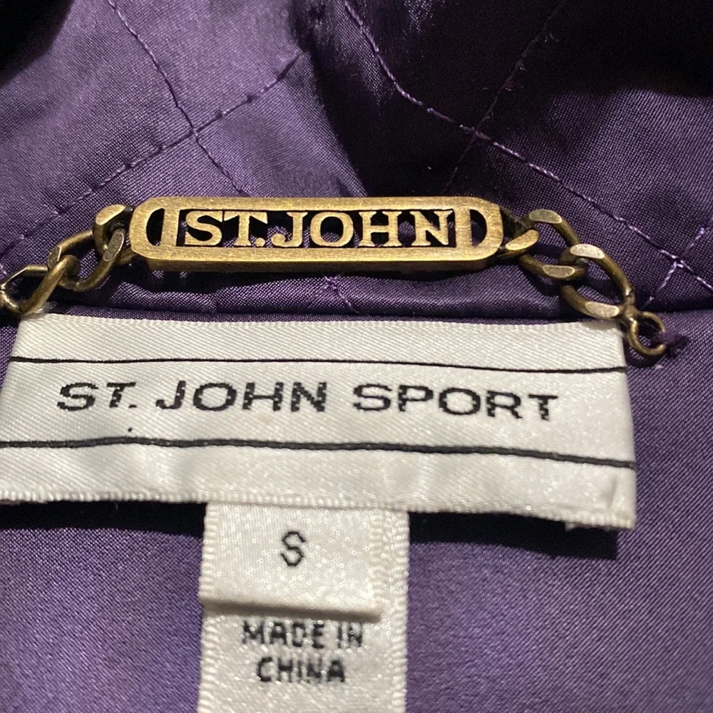 COPY - ST JOHN SPORT purple belted jacket
